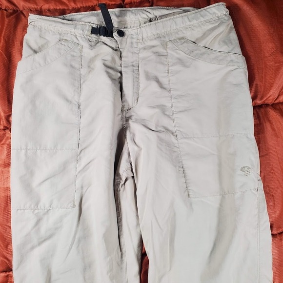 Mountain Hardware Women's Khaki Belted Outdoor Hiking Pants Size 12/34 x 31‎ - Picture 2 of 13